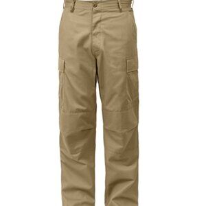 Rothco Cargo Pants Men's XL Khaki BDU Adjustable Waist Uniform Tactical 7901 NWT